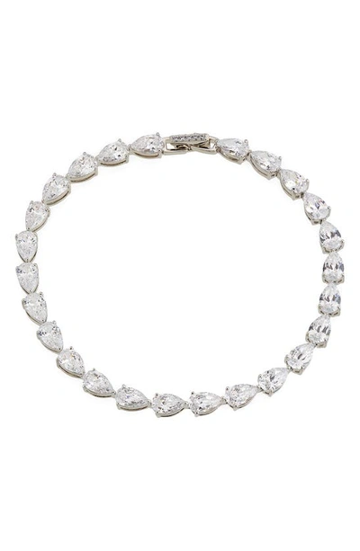 Nadri Shine On Chasing Line Bracelet In Rhodium