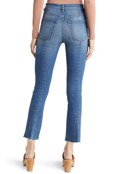 Shop Askk Ny Split Crop Bootcut Jeans In Thaw