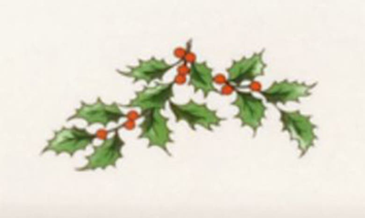 Spode Christmas Tree Rectangular Handled Dish In Green