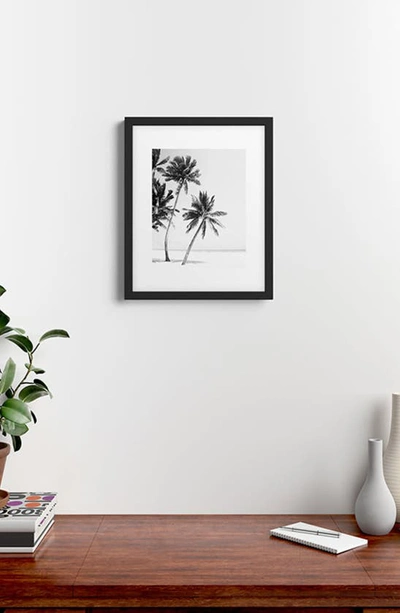 Shop Deny Designs Island Framed Art Print In Black-white