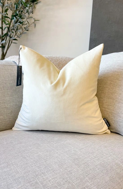 Shop Modish Decor Pillows Velvet Pillow Cover In Ivory