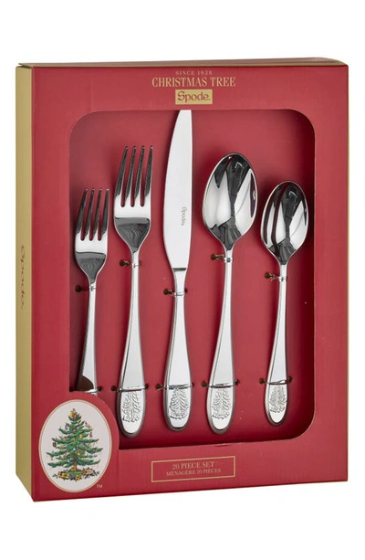 Spode Christmas Tree 20-piece Place Setting In Silver