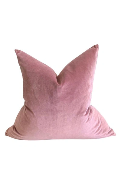 Shop Modish Decor Pillows Velvet Pillow Cover In Blush Rose