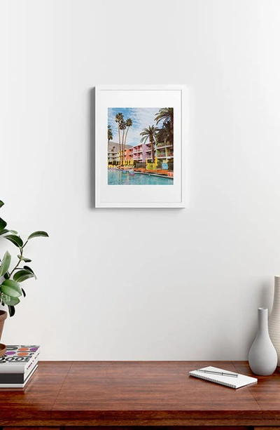 Shop Deny Designs Palm Springs Pool Day Vii Framed Art Print In Blue