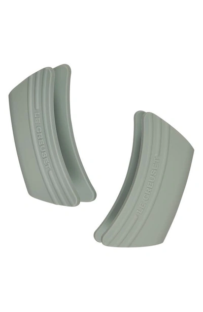 Shop Le Creuset Set Of 2 Silicone Handle Grips In Sea Salt