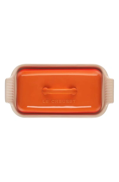 Le Creuset Heritage Butter Dish In Flame