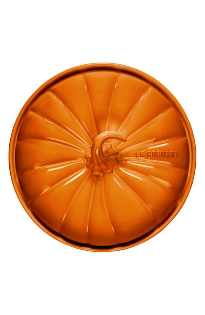 Shop Le Creuset Figural Pumpkin Stoneware Baker In Persimmon
