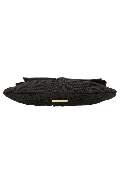 Loeffler Randall Mini Pleated Bow Frame Clutch In Black