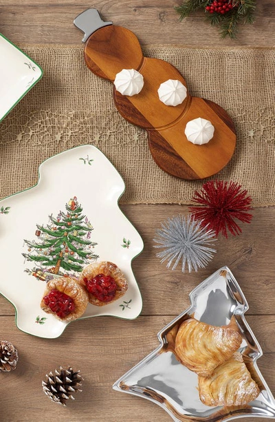 Nambe Christmas Tree Dish In White