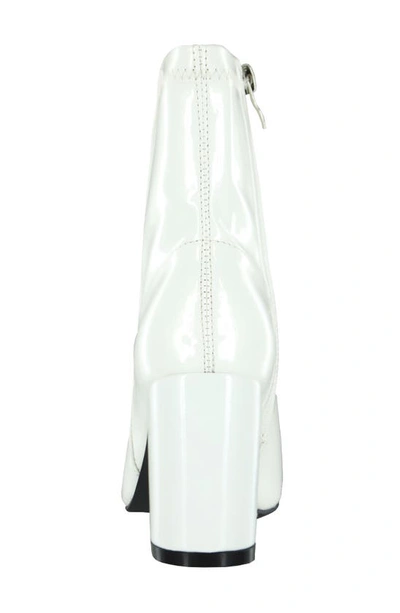Mia Kymi Block Heel Bootie In White