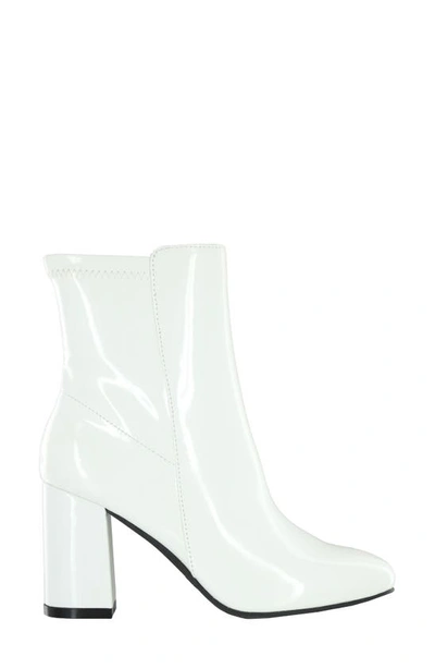 Mia Kymi Block Heel Bootie In White