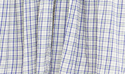 English Factory Gingham Tiered Dress With Bow-tie Sleeves In Cream Multi