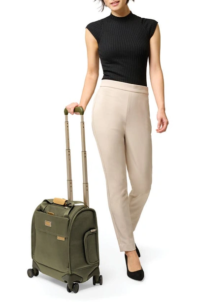 Briggs & Riley Baseline Cabin Spinner Carry-on Bag In Olive