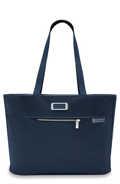 Shop Briggs & Riley Baseline Traveler Tote Bag In Navy