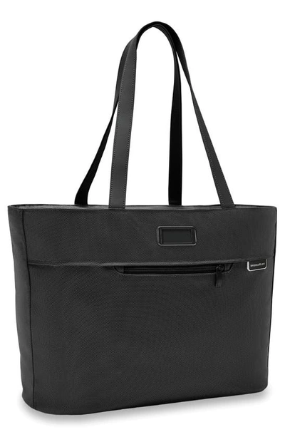 Shop Briggs & Riley Baseline Traveler Tote Bag In Black