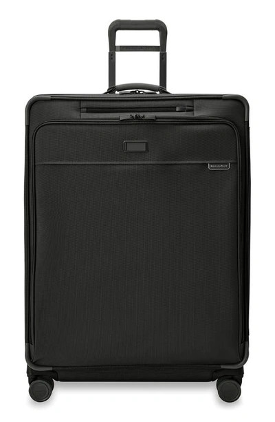 Briggs & Riley Men's Baseline Extra Large Expandable Spinner Suitcase In Black