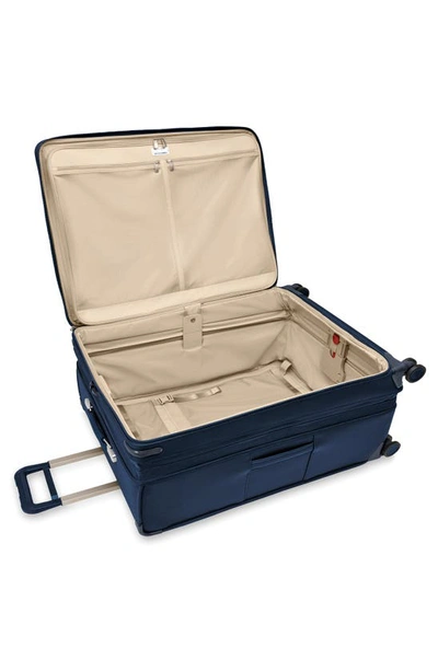 Shop Briggs & Riley Baseline Extra Large Expandable Spinner Suitcase In Navy