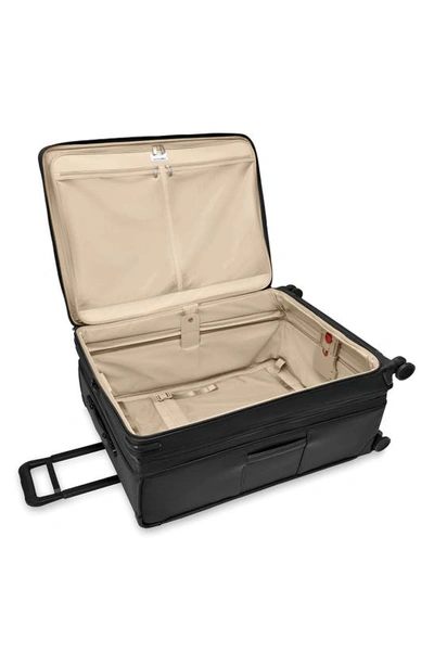 Shop Briggs & Riley Baseline Extra Large Expandable Spinner Suitcase In Black