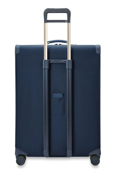 Shop Briggs & Riley Baseline Extra Large Expandable Spinner Suitcase In Navy