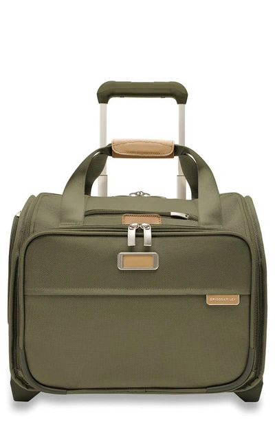 Shop Briggs & Riley Baseline 2-wheel Cabin Bag In Olive