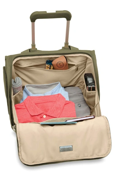 Shop Briggs & Riley Baseline 2-wheel Cabin Bag In Olive