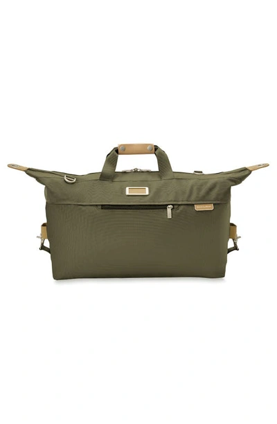 Shop Briggs & Riley Baseline Weekend Duffle Bag In Olive