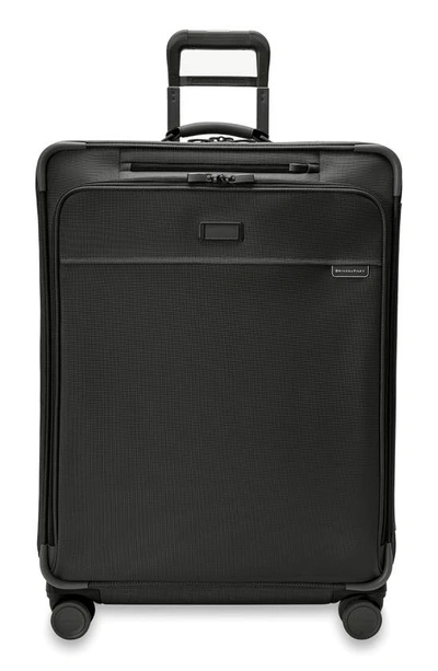 Shop Briggs & Riley Baseline 29-inch Large Expandable Spinner Suitcase In Black