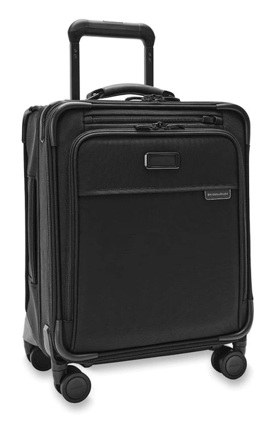 Shop Briggs & Riley Baseline Compact Spinner Carry-on In Black