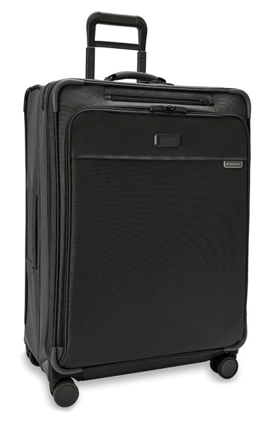 Shop Briggs & Riley Baseline 29-inch Large Expandable Spinner Suitcase In Black