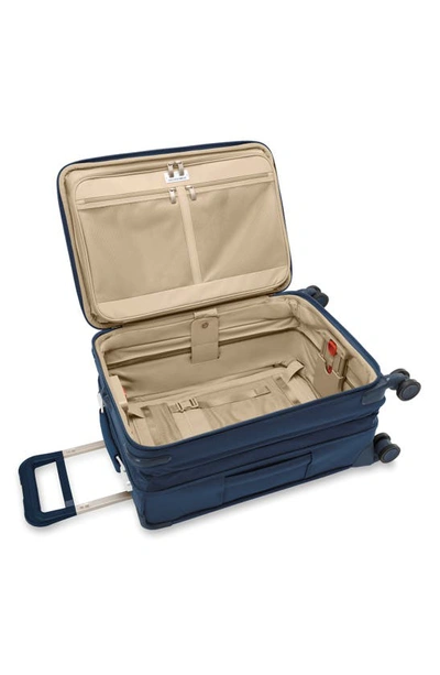 Briggs & Riley Baseline Essential Carry On Spinner Suitcase In Navy