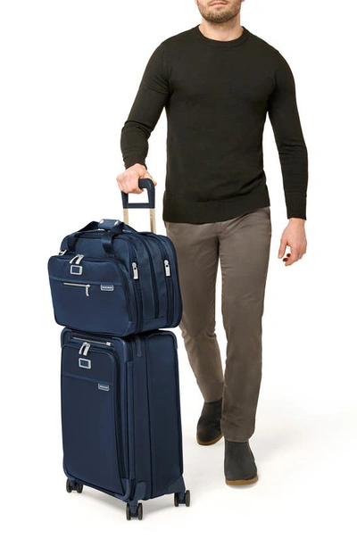 Shop Briggs & Riley Baseline Essential 22-inch Expandable Spinner Carry-on Bag In Navy