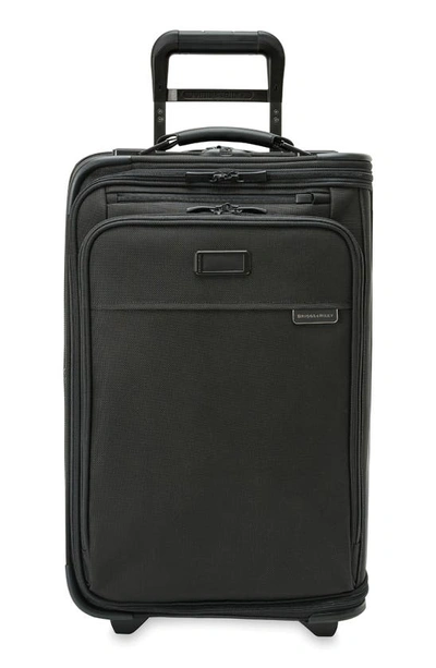 Shop Briggs & Riley Upright Wheeled Garment Carry-on Bag In Black