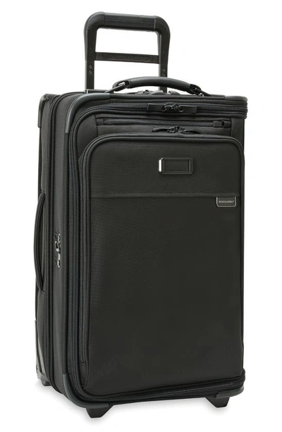 Shop Briggs & Riley Upright Wheeled Garment Carry-on Bag In Black