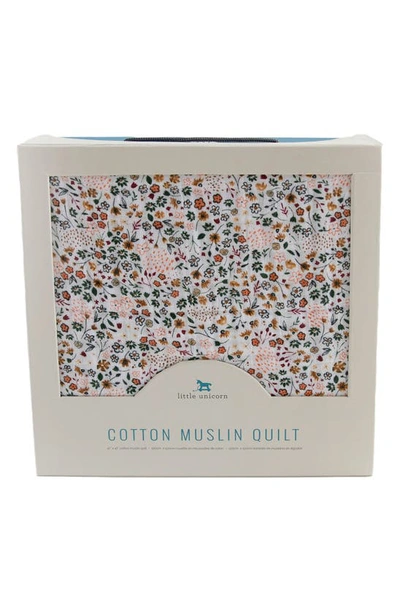 Shop Little Unicorn Original Cotton Muslin Quilt In Pressed Petals