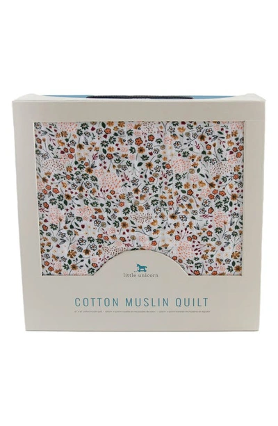 Little Unicorn Original Cotton Muslin Quilt In Pressed Petals