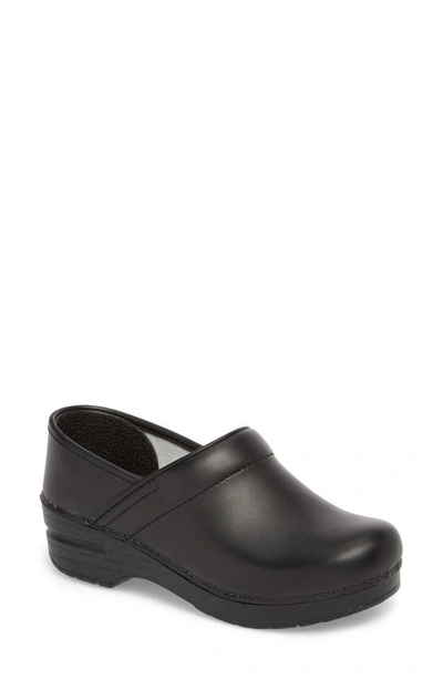 Shop Dansko 'professional' Oiled Leather Clog In Black Cabrio