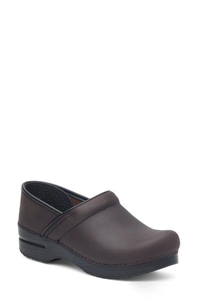 Shop Dansko 'professional' Oiled Leather Clog In Antq Brown