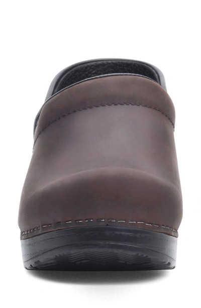 Shop Dansko 'professional' Oiled Leather Clog In Antq Brown