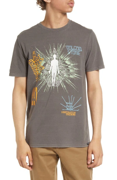 Shop Volcom Conscious Collider Graphic Tee In Storm Cloud