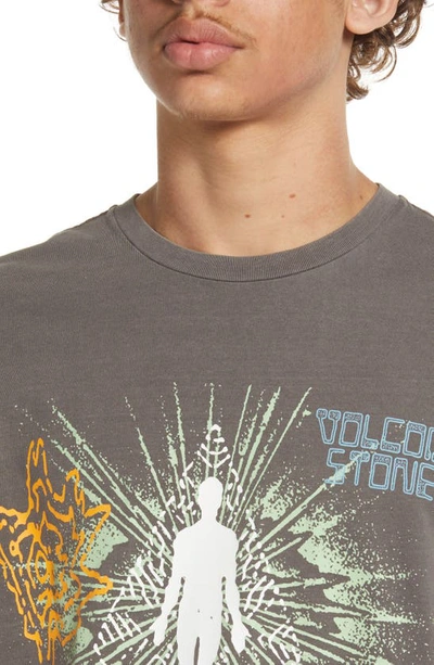 Shop Volcom Conscious Collider Graphic Tee In Storm Cloud