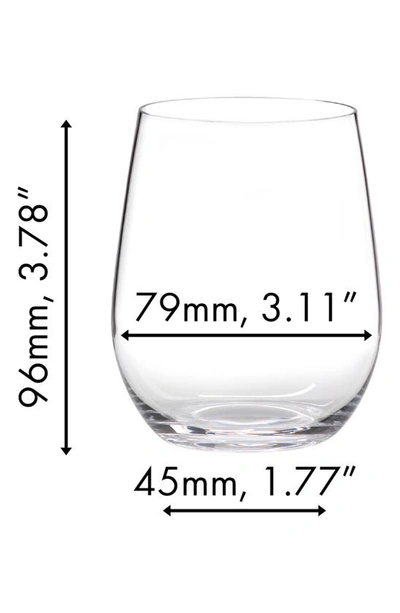 Shop Riedel The O Viognier & Chardonnay Wine Tumbler In Clear