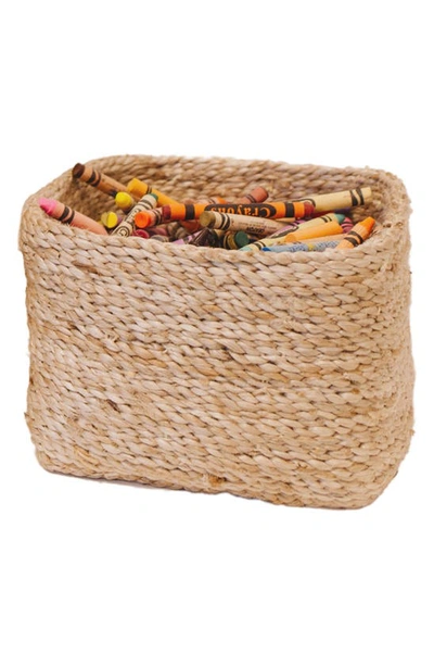 Shop Will And Atlas Small Square Jute Basket In Natural