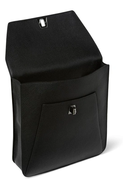 Shop Akris Medium Anouk Leather Messenger Bag In Black
