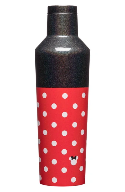 Corkcicle 16-ounce Insulated Canteen In Minnie- Polka Dot Red