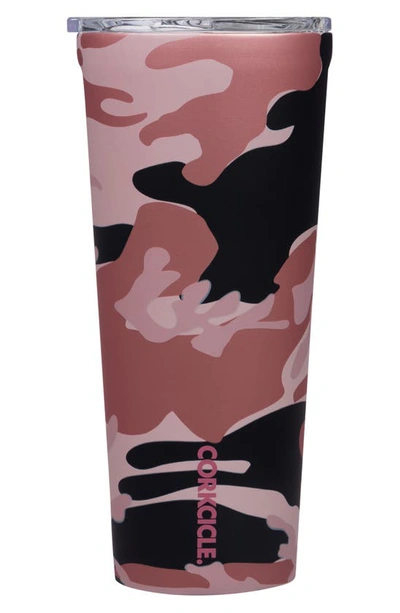 Shop Corkcicle 24-ounce Insulated Tumbler In Rose Camo
