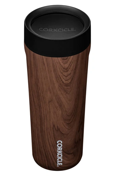 Corkcicle Insulated Travel Cup In Walnut Wood