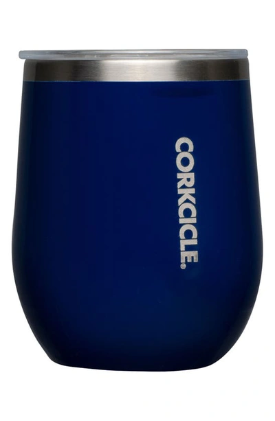 Shop Corkcicle 12-ounce Insulated Stemless Wine Tumbler In Midnight Navy