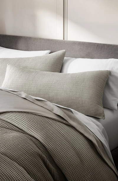 Shop Boll & Branch Waffle Weave Organic Cotton Duvet Cover & Sham Set In Pewter