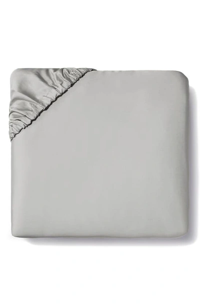 Shop Sferra Fiona Fitted Sheet In Grey