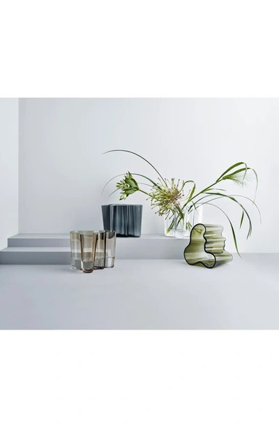 Shop Monique Lhuillier Waterford Iittala Alvar Aalto Glass Vase In Dark Grey